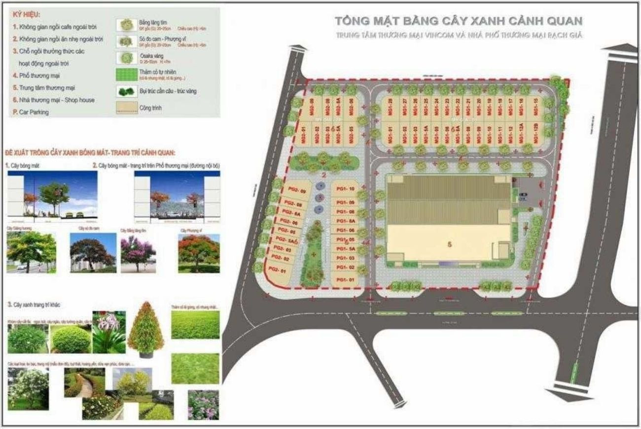 Sơ đồ mặt bằng tổng thể vincom rạch giá có gì ăn - Khu vực shophouse ẩm thực