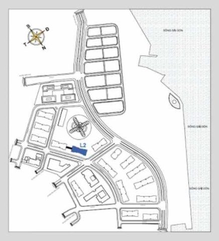 Sơ đồ tổng quan vị trí đắc địa của tòa nhà Landmark 2 trong dự án Vinhomes Central Park