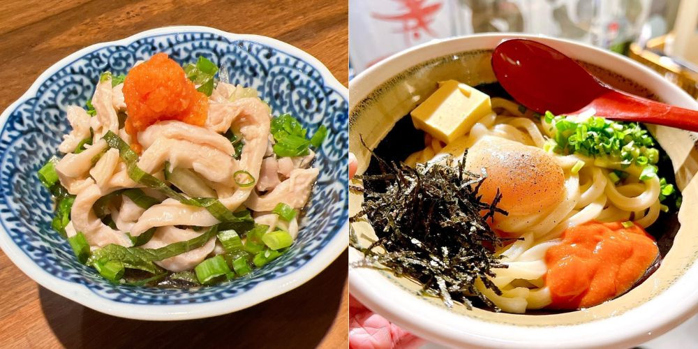 Sợi mì Udon dai mềm kết hợp cùng trứng chần tại Ebisu Udon &amp; Sushi