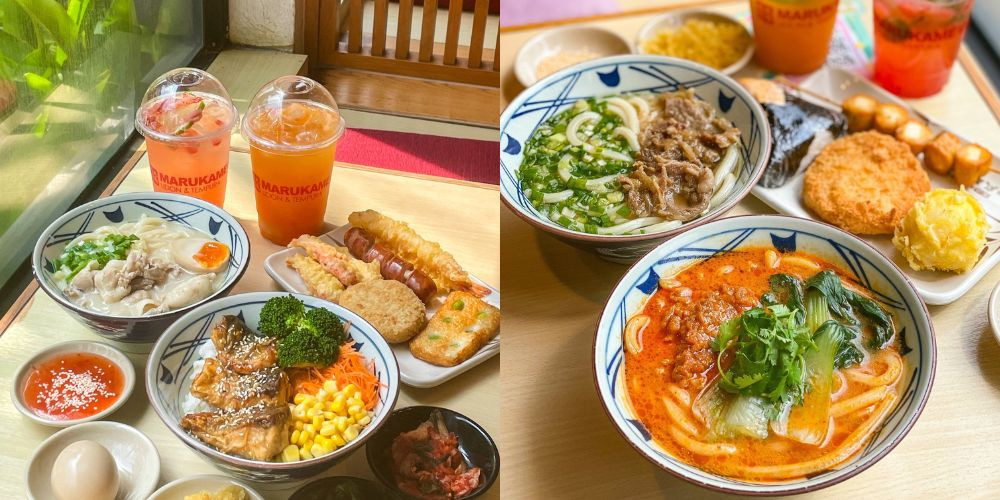 Sợi mì Udon tươi ngon đặc trưng của Marukame