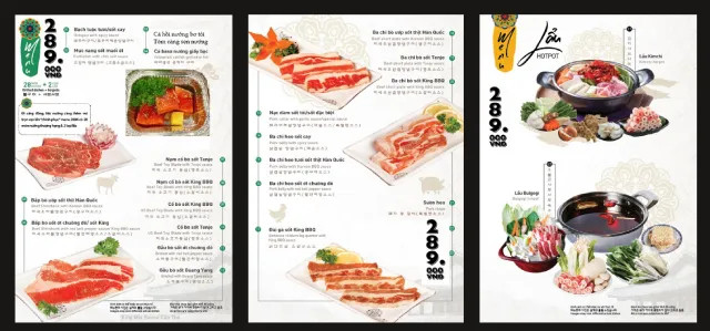 Thực đơn Buffet 289K King BBQ Cần Thơ với các món nướng hấp dẫn