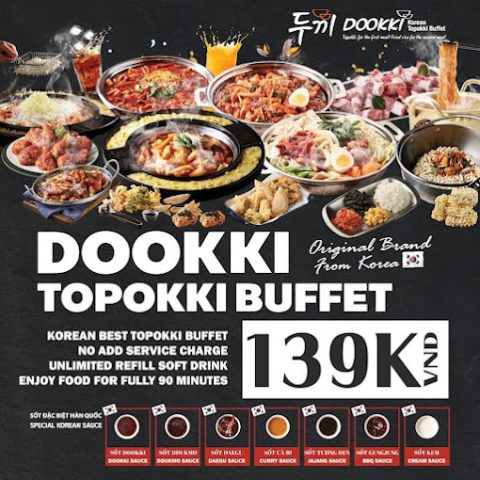 thực đơn Dookki buffet