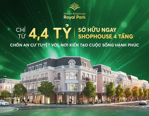 Toàn cảnh quy hoạch dự án Vincom Shophouse Royal Park Quảng Trị nhìn từ trên cao, thể hiện vị trí chiến lược và các phân khu