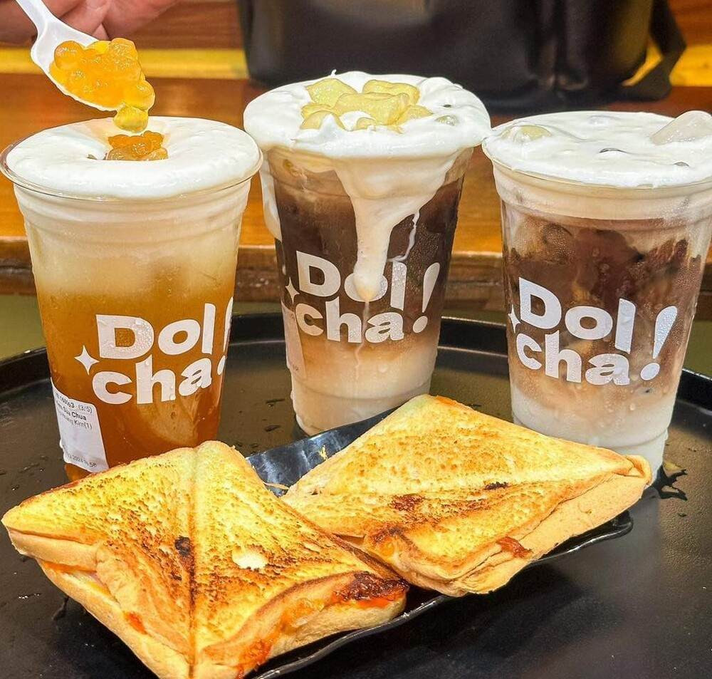 Trà kem cheese kết hợp trân châu tại Dolcha Tea &amp; Coffee