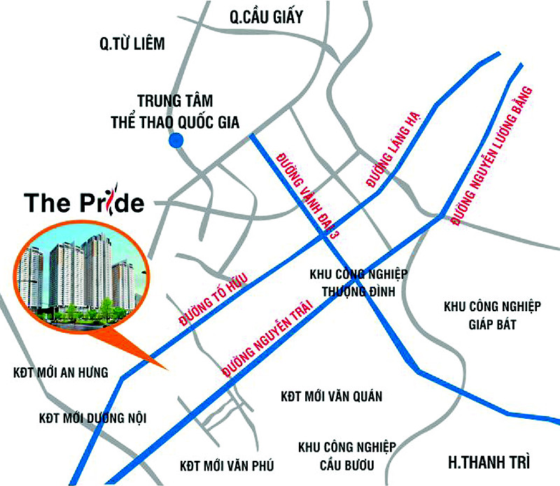 Vị trí dự án HP Landmark Tower trên bản đồ