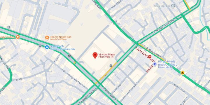 Vị trí Vincom Plaza Phan Văn Trị Gò Vấp trên bản đồ, giúp dễ dàng định hướng các địa điểm ăn uống