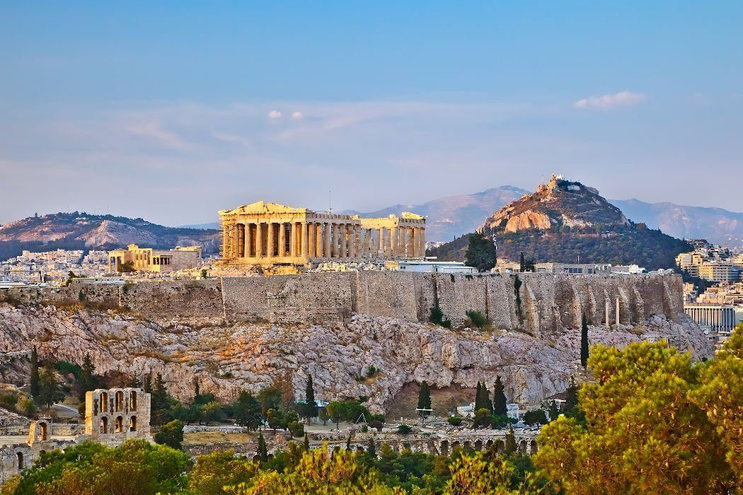 Acropolis với Parthenon, di tích cổ ở Athens