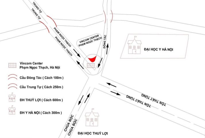 Bản đồ chỉ dẫn vị trí trung tâm thương mại Vincom Center Phạm Ngọc Thạch, nơi có cửa hàng Dior sang trọng
