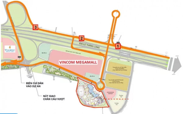Bản đồ vị trí chiến lược của Vincom Mega Mall Smart City