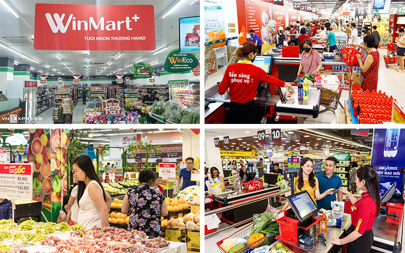 Bên trong siêu thị WinMart với nhiều mặt hàng tươi sống và tiêu dùng tại Vincom Plaza Lý Thái Tổ