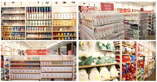 Các sản phẩm đa dạng và giá cả phải chăng tại Miniso, bao gồm đồ gia dụng và phụ kiện
