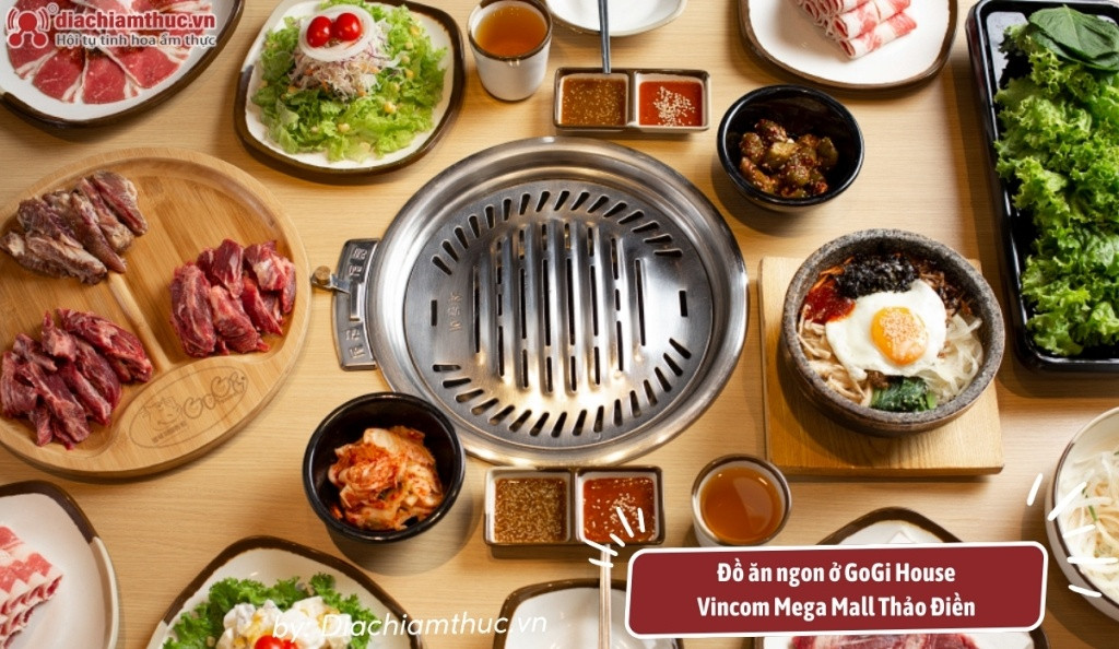 Đĩa thịt bò tươi ngon sẵn sàng cho tiệc nướng tại GoGi House Vincom Thảo Điền