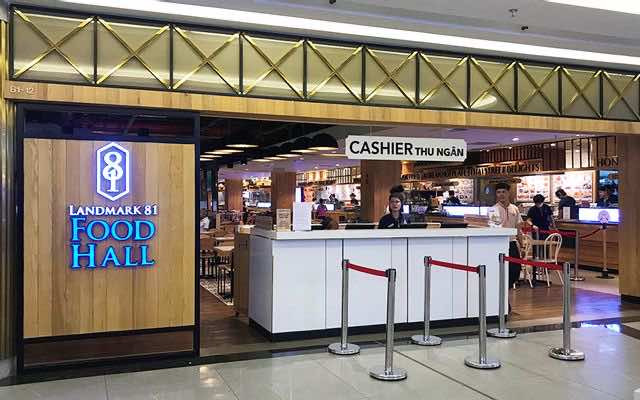 Food Hall Landmark 81 với nhiều gian hàng ẩm thực quốc tế