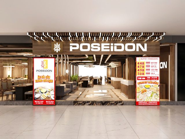 Không gian sang trọng tại Buffet Poseidon Nha Trang