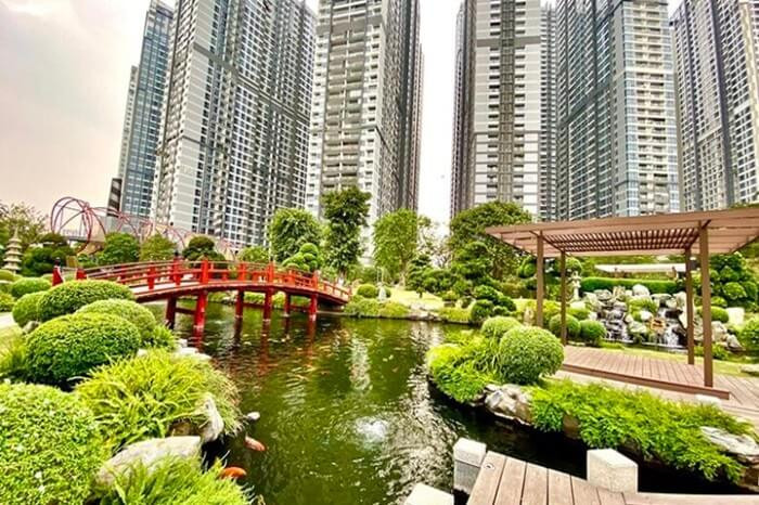Không gian xanh mát của Công viên Central Park Landmark 81