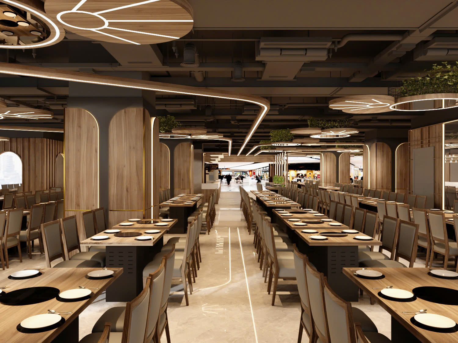 Kiến trúc hiện đại của nhà hàng Buffet Poseidon mới