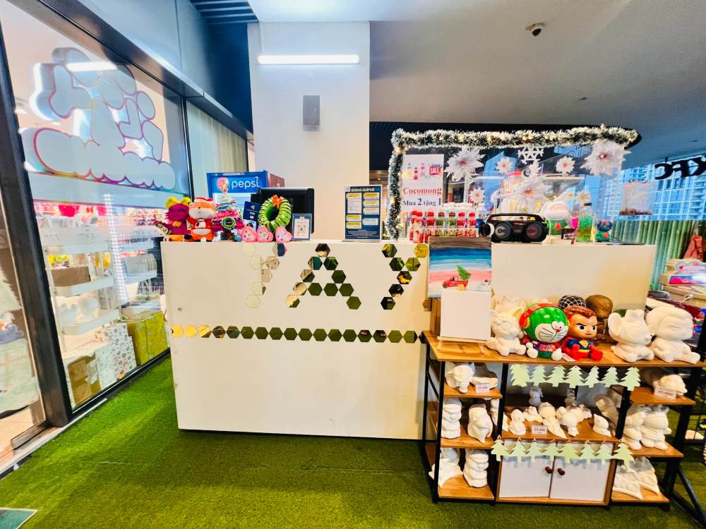 Một góc không gian vui chơi được trang trí dễ thương tại YaYa Kids Club, một địa điểm giải trí cho trẻ em ở Quận 2.