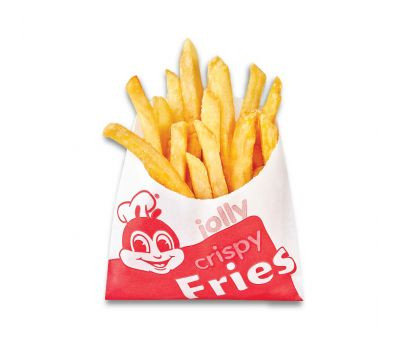 Phần khoai tây chiên cỡ lớn vàng giòn, món ăn kèm được yêu thích tại Jollibee