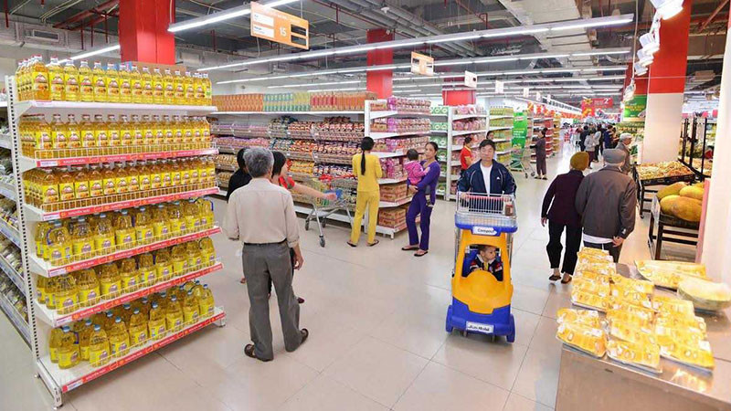 Siêu thị VinMart rộng lớn tại Vincom Times City, một phần quan trọng trong sơ đồ tiện ích