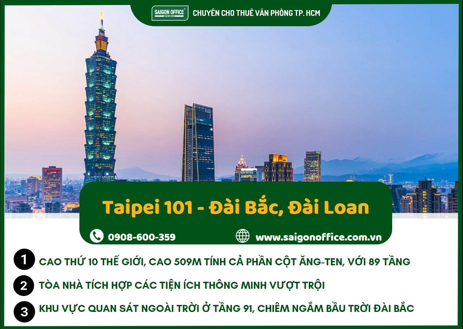 Taipei 101, biểu tượng kiến trúc độc đáo và niềm tự hào của Đài Bắc