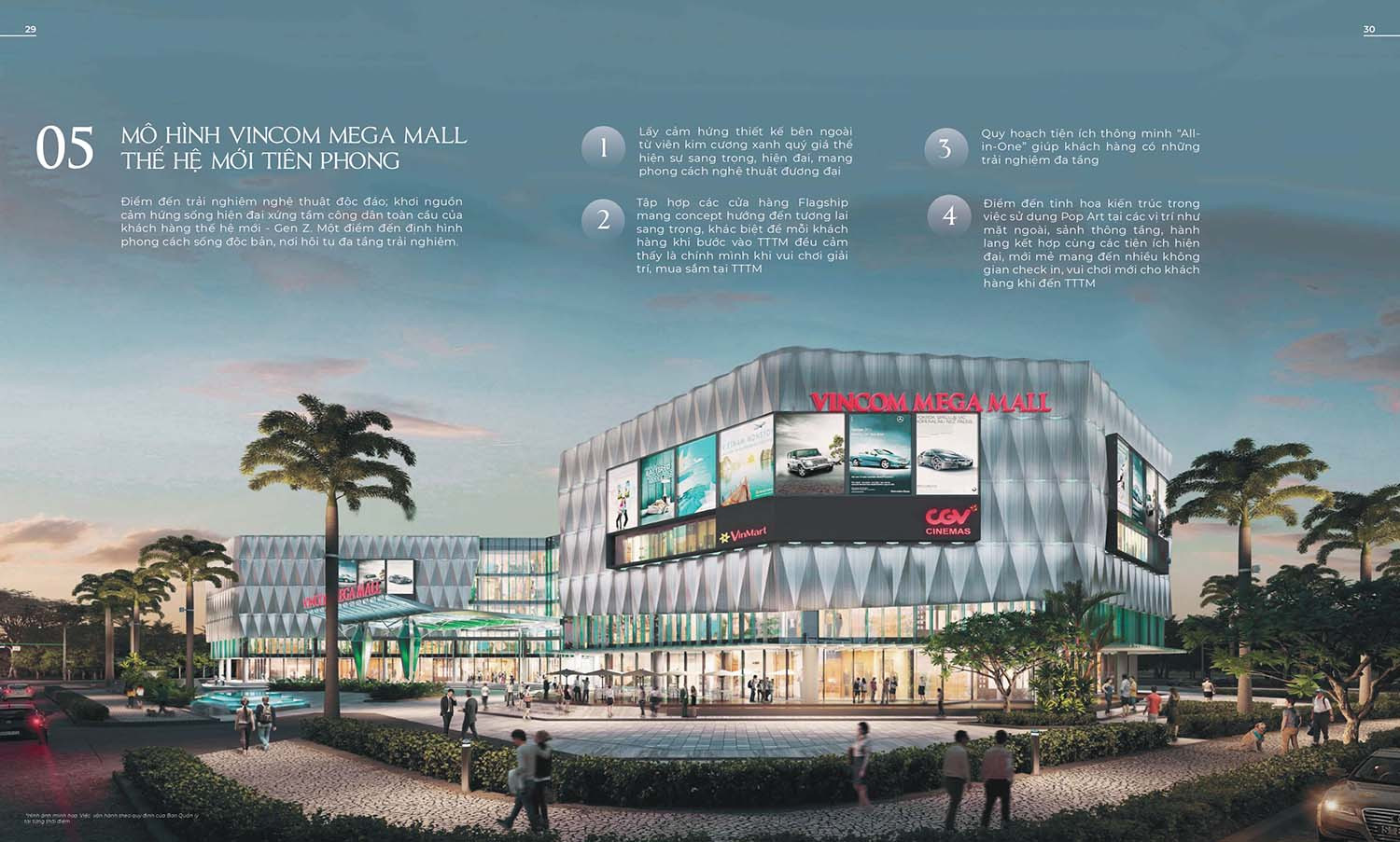 Thác nước cầu vồng công nghệ ấn tượng tại Vincom Mega Mall Grand Park