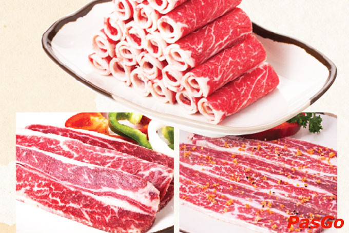 Thịt bò Mỹ tươi ngon được tẩm ướp tại GoGi Gò Vấp