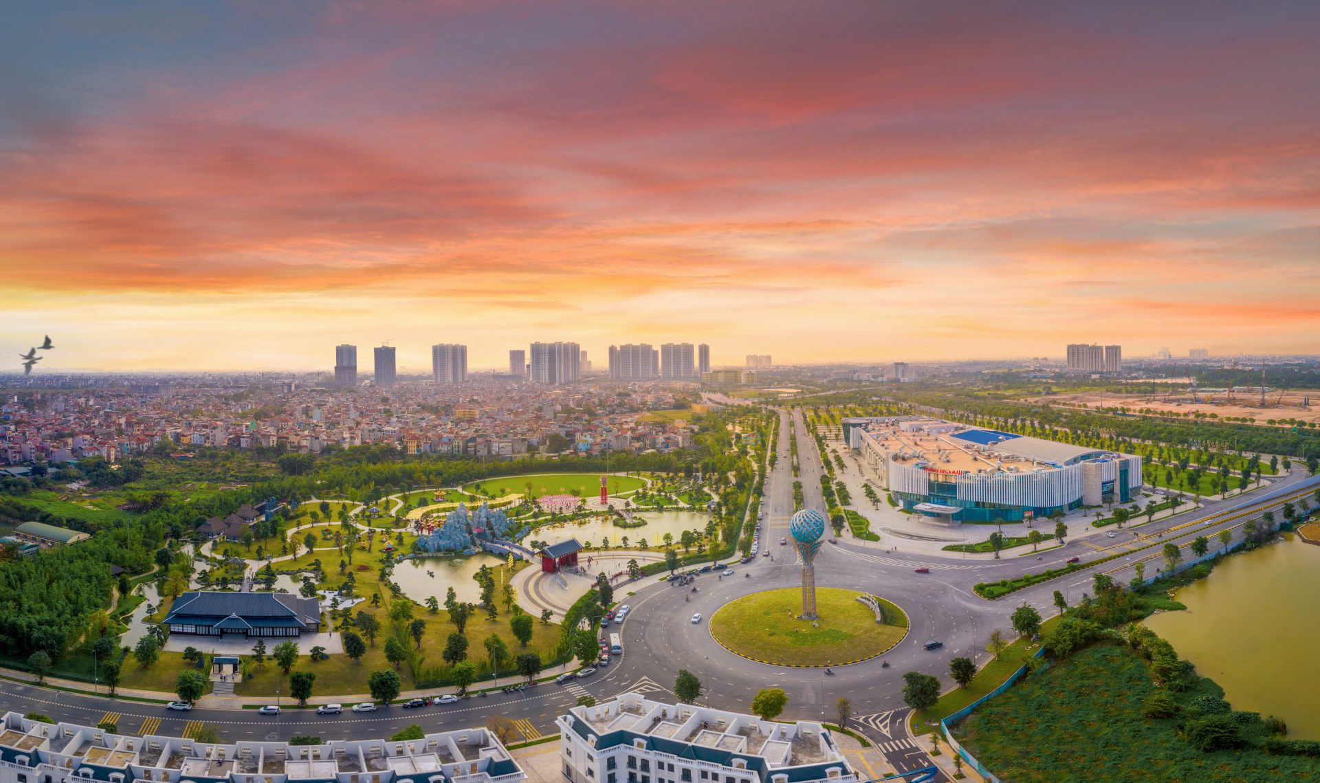 Toàn cảnh Vincom Mega Mall tại Vinhomes Smart City