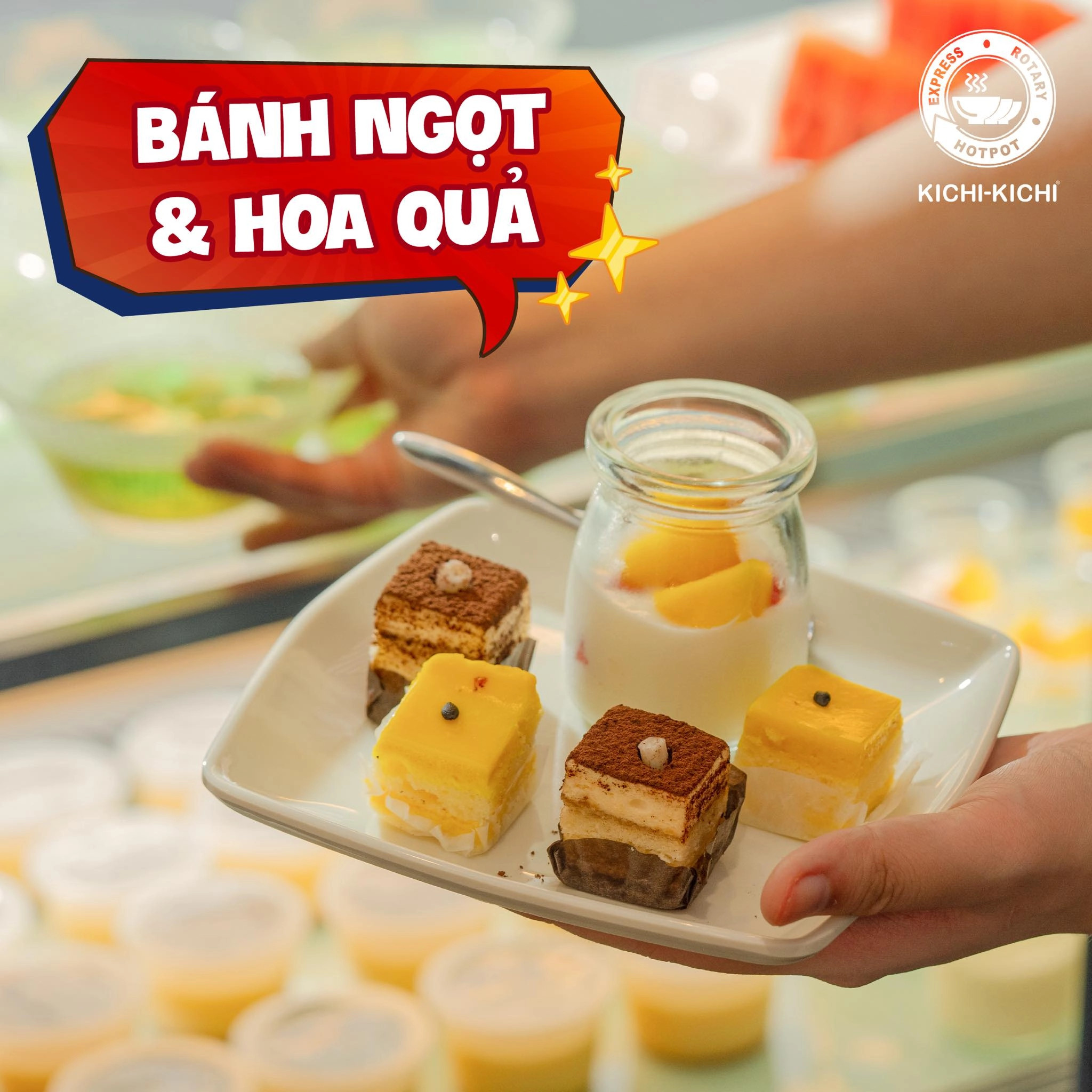 Tráng miệng rất ngon có trong buffet tại Kichi Kichi