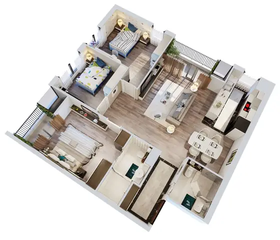 Top 10 Mẫu Thiết Kế Chung Cư 70m² 3 Phòng Ngủ: Đánh Giá Chi Tiết & Lựa Chọn Tối Ưu