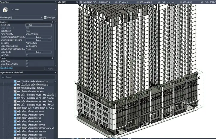Tổng Quan Về File Revit Chung Cư 15 Tầng Và Các Lưu Ý Khi Sử Dụng